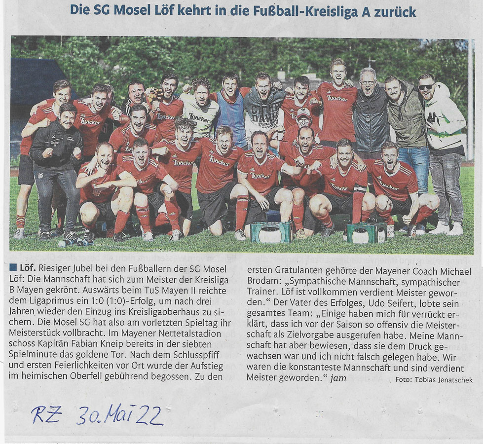 Rhein-Zeitung 30.05.2022